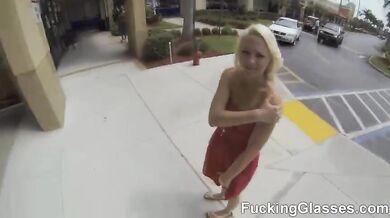 BJ on a ride and backyard fuck