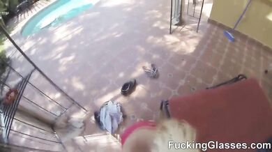 BJ on a ride and backyard fuck