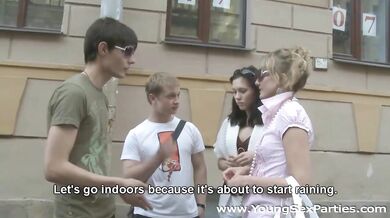 Pizza party or group sex?