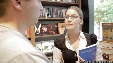 Messy facial for nerdy slut