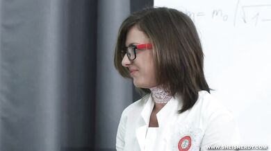 Nerdy slut gets drilled