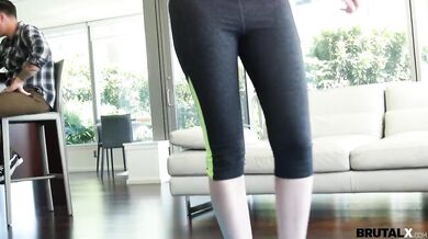 Yoga-loving teeny fucked rough