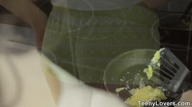 Anal dessert in a kitchen
