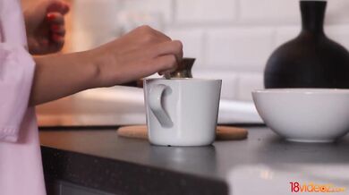 Moring coffee and ass