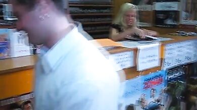 Quick sex in a DVD store