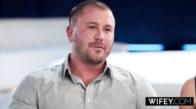 WIFEY Blonde Hotwife Candice Holds Hubby's Hand While Taking A Monster BBC