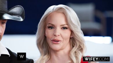 WIFEY Sexy Blonde Hotwife Carina Blair Takes BBC Deep While Holding Hubby's Hand