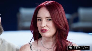 WIFEY Redheaded Hotwife Peach Gets Tag-Teamed By Two Huge BBCs While Hubby Cheers On