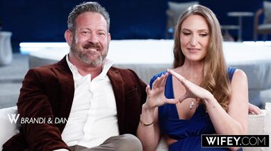 WIFEY Married MILF Brandi Johnson Gets Spit-Roasted And Creampied While Hubby Watches