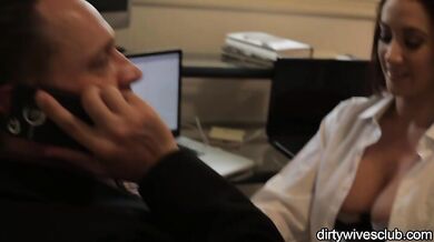 Wife Jayden Jaymes fucking in the office with her big tits