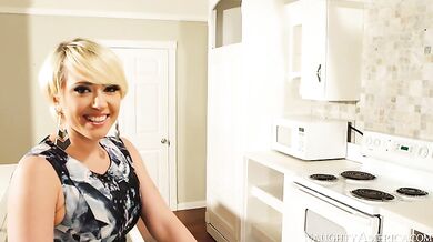 Kagney Linn Karter fucking in the living room with her tits