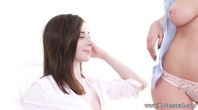 Sharing cock with lesbian gf
