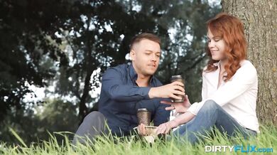 Natural redhead hot lovemaking