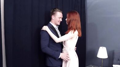 Teen redhead hot slurping fuck