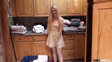 Cute stepdaughter family fuck
