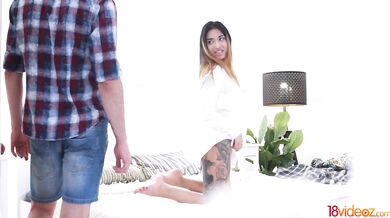 Tattooed & pierced teen creampie