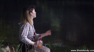Nerdy babe insatiable for cock