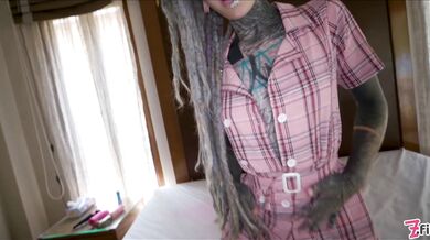 Nerdy Tattoo Teen In Glasses Pov Rough Anal Fuck