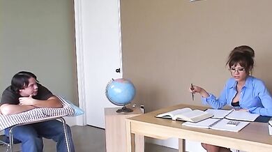 Stephanie Tripp fucking in the desk with her petite