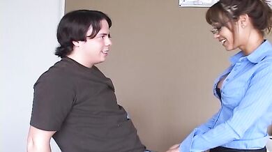 Stephanie Tripp fucking in the desk with her petite