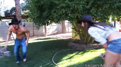 Dani Daniels fucking in the bedroom with her brown eyes