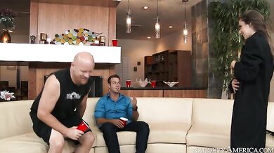 Remy LaCroix fucking in the couch with her small tits