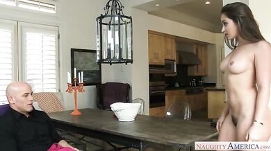 Dani Daniels spreads her legs and rides a big cock