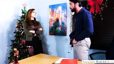 Ariella Ferrera fucking in the office with her big tits