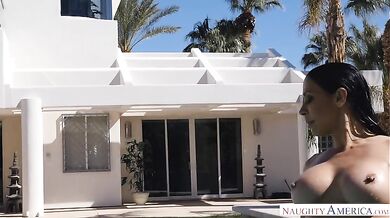 Rachel Starr fucking in the couch with her black hair