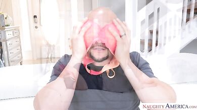 Latina Emily Mena fucking in the couch with her big tits