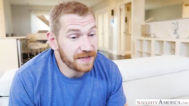 Naomi Woods fucking in the couch with her green eyes