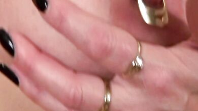 DD-cup tits and 13 pussy piercings