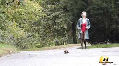 Naked In City Park And Masturbate