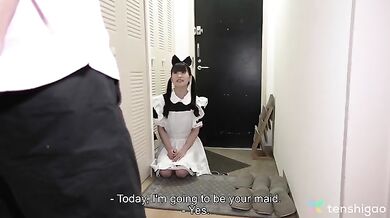 J-Pop Hottie Sumire Mizuno Cosplays As A Maid