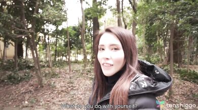 Sayuri Takeda spreads her shaved pussy