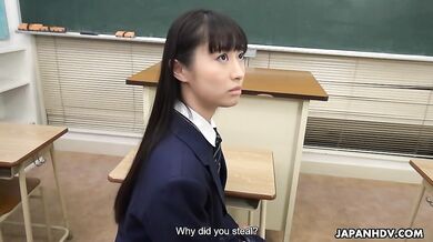 Tomomi Motozawa does some role play in the uniform club