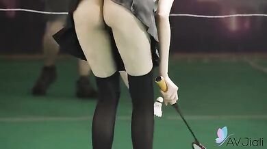 Xiang Xiang wears thong panties and gets lots of attention