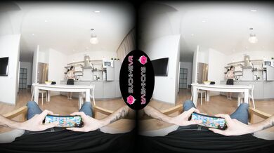 Manana Tights bends over and gets her pussy finger fucked in VR