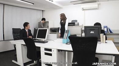 Luke Ichinose shows the whole office how much she likes to fuck