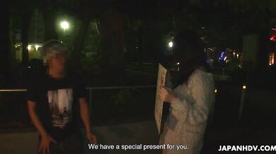 Japanese porn star Miss Ako Nishino fucks a stranger