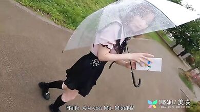 Former Japanese Idol Miss Misaki is in the studio naked