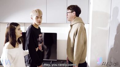 A sexy wife Hee Hee has her eyes on her husbands bro