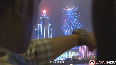 Asuka and her lover are enjoying the sights then to the hotel to fuck