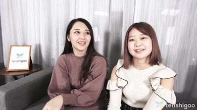 Horny lounge girls, Mio Yoshikawa and Asuka Suzumura in a lesbian show