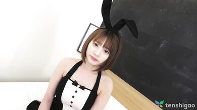Yuika Takigawa has some thong panties on under her bunny costume