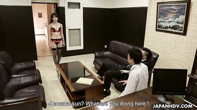 Yui Hatano fucks her boss and office manager in revenge