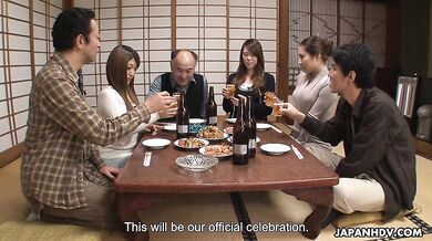 Kiyoha Himekawa, Reika Sawamura and Touko Manaka in orgy