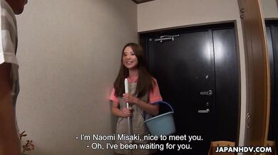 Cleaning lady Nanako Misaki fucked hard