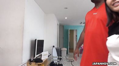 Mayu Kawai is at her porn shoot and brought her BBC boyfriend along