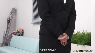 Ai Kamijou is fucked in her holes to get a new job